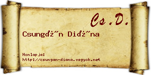 Csungán Diána névjegykártya