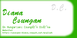 diana csungan business card